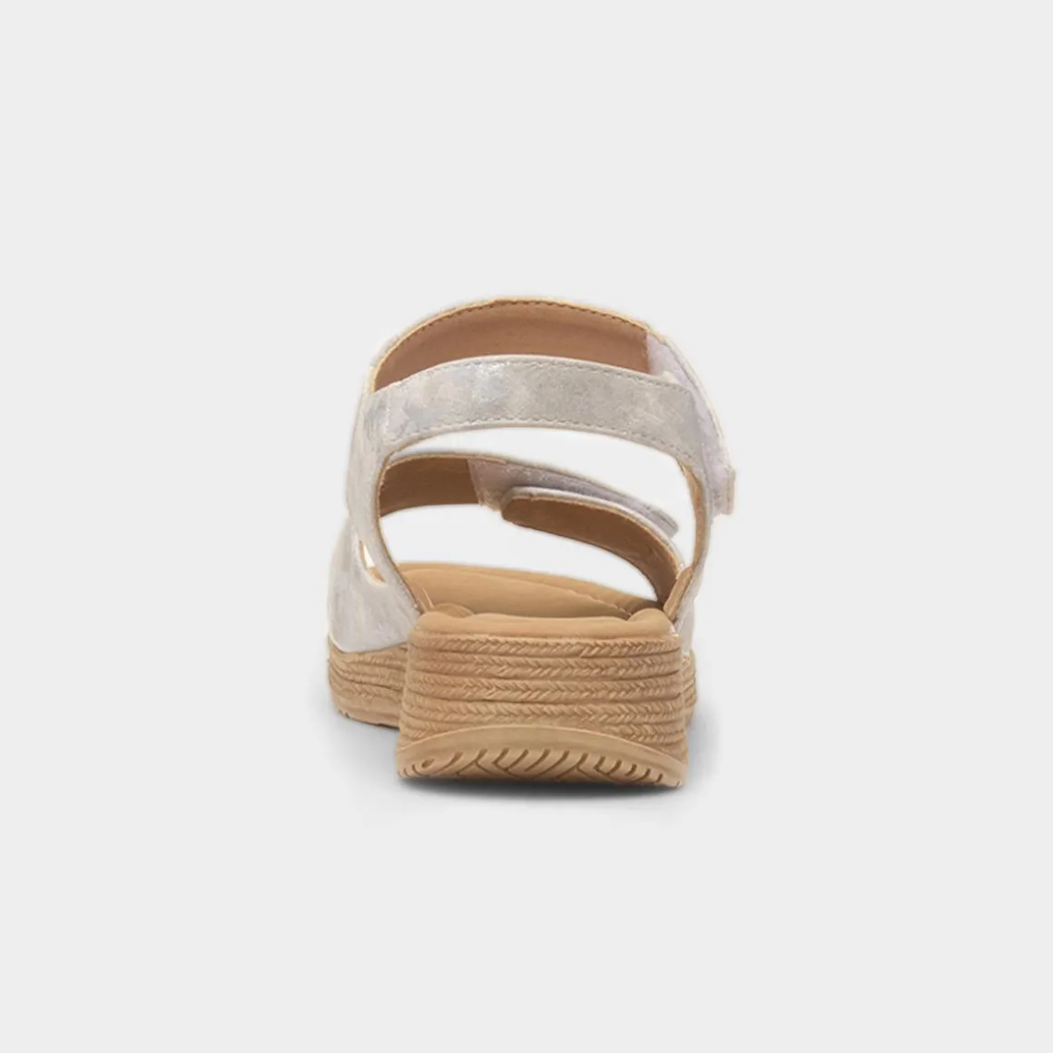 Heavenly Feet Mavis Cloud Womens Silver Sandal