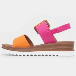 Heavenly Feet Pistachio Womens Multi Wedge Sandal