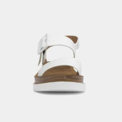 Heavenly Feet Pistachio Womens White Wedge Sandal