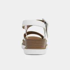 Heavenly Feet Pistachio Womens White Wedge Sandal
