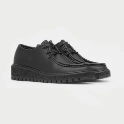 Heavenly Feet Retro Womens Black Wallabee Shoe