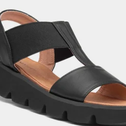 Heavenly Feet Ritz Womens Black Sandal