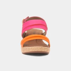 Heavenly Feet Roseanna Womens Multi Wedge Sandal
