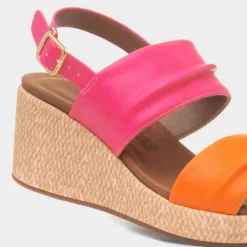 Heavenly Feet Roseanna Womens Multi Wedge Sandal