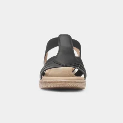 Heavenly Feet Sadie Womens Black Sandal
