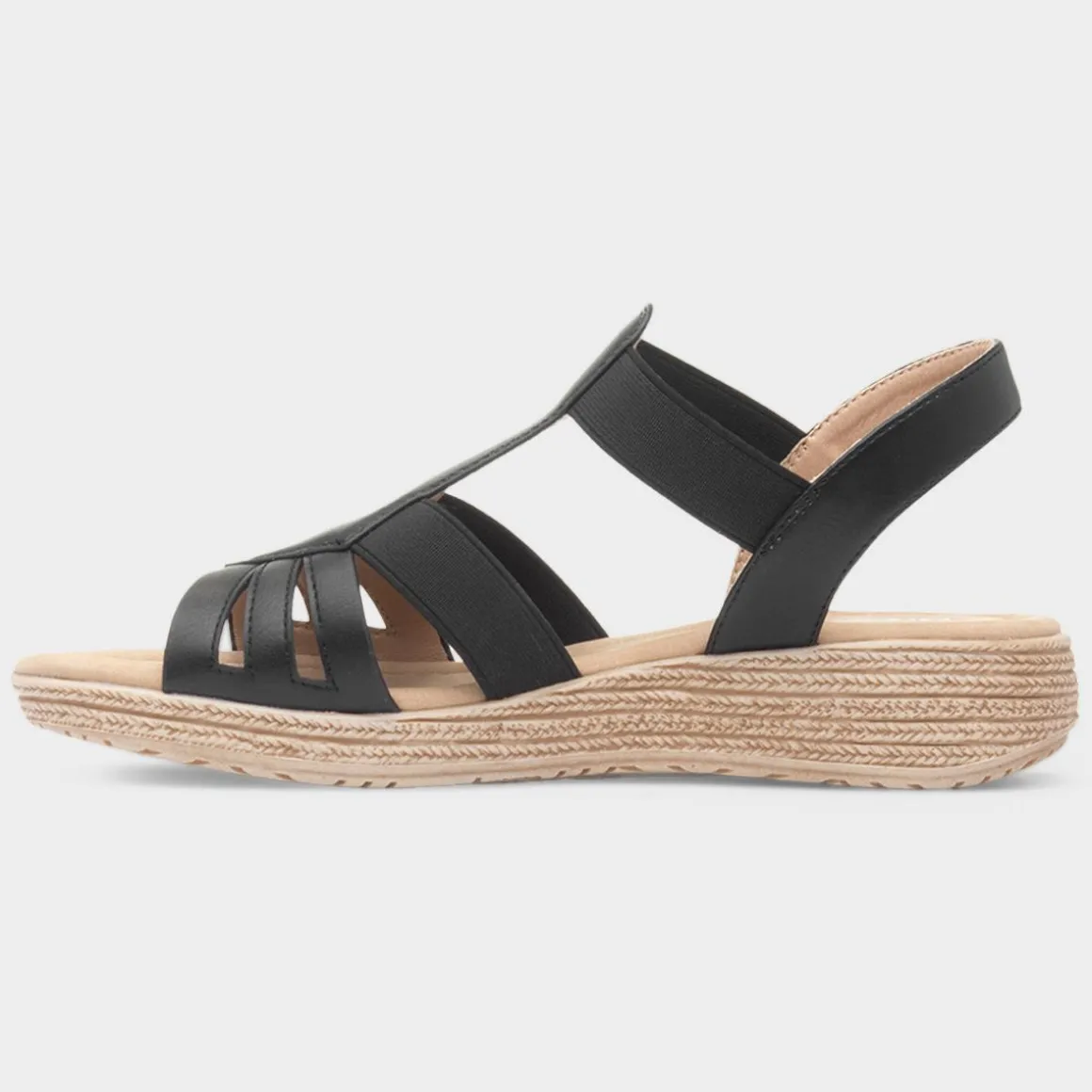 Heavenly Feet Sadie Womens Black Sandal