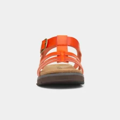 Heavenly Feet Saltwater Womens Orange Sandal