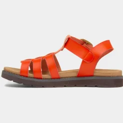 Heavenly Feet Saltwater Womens Orange Sandal
