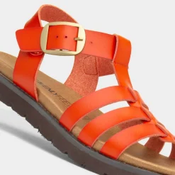 Heavenly Feet Saltwater Womens Orange Sandal