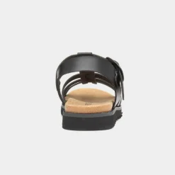 Heavenly Feet Saltwater Womens Black Sandals