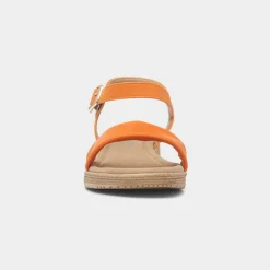 Heavenly Feet Sara Womens Orange Sandal