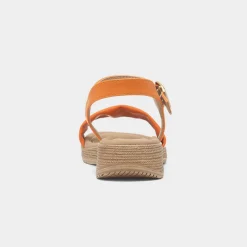 Heavenly Feet Sara Womens Orange Sandal