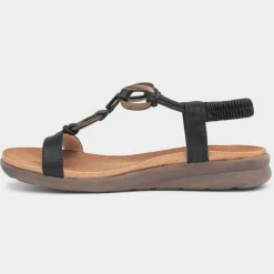 Heavenly Feet Sensation Womens Black Sandal