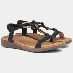 Heavenly Feet Sensation Womens Black Sandal
