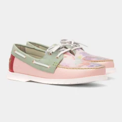 Heavenly Feet Shelly Womens Multi Floral Boat Shoe