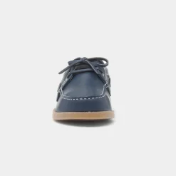Heavenly Feet Shelly Womens Navy Boat Shoe