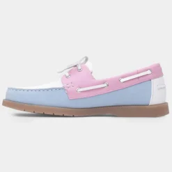 Heavenly Feet Shelly Womens Multi Pastel Boat Shoe