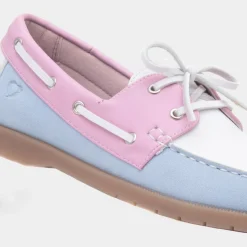 Heavenly Feet Shelly Womens Multi Pastel Boat Shoe