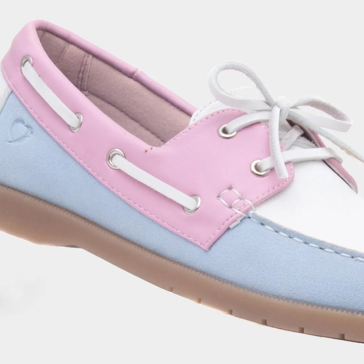 Heavenly Feet Shelly Womens Multi Pastel Boat Shoe