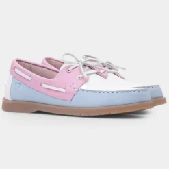 Heavenly Feet Shelly Womens Multi Pastel Boat Shoe