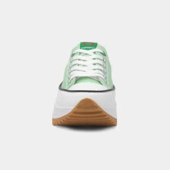 Heavenly Feet Strata Womens Mint Platform Canvas