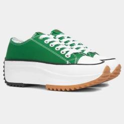 Heavenly Feet Strata Womens Green Platform Canvas
