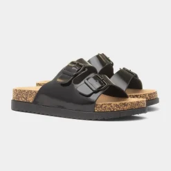Heavenly Feet Totnes Womens Black Mule Sandal