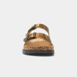 Heavenly Feet Totnes Womens Old Gold Mule Sandal