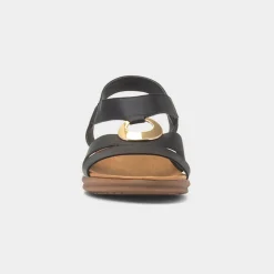 Heavenly Feet Trace Womens Black Sandal