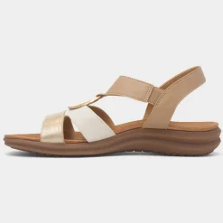 Heavenly Feet Trace Womens Beige Sandal