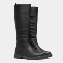 Heavenly Feet Verbena Womens Black Knee High Boot