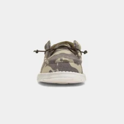 HEY DUDE Wally Washed Mens Camo Lightweight Canvas
