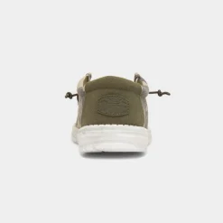 HEY DUDE Wally Washed Mens Camo Lightweight Canvas