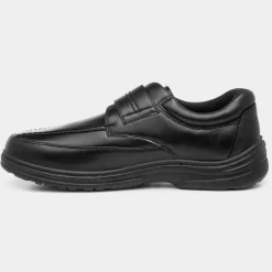 Hobos Bo Mens Easy Fasten Black Shoe