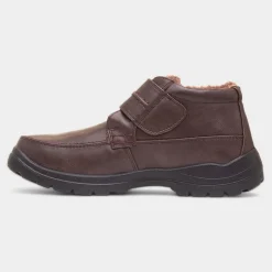 Hobos Brendan Mens Brown Faux Fur Lined Boot