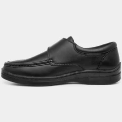 Hobos Brett Mens Casual Easy Fasten Shoe In Black