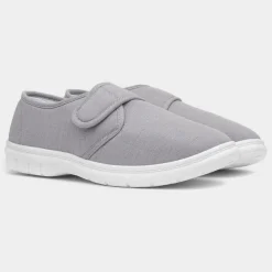 Hobos Broderick Mens Light Grey Canvas Shoe