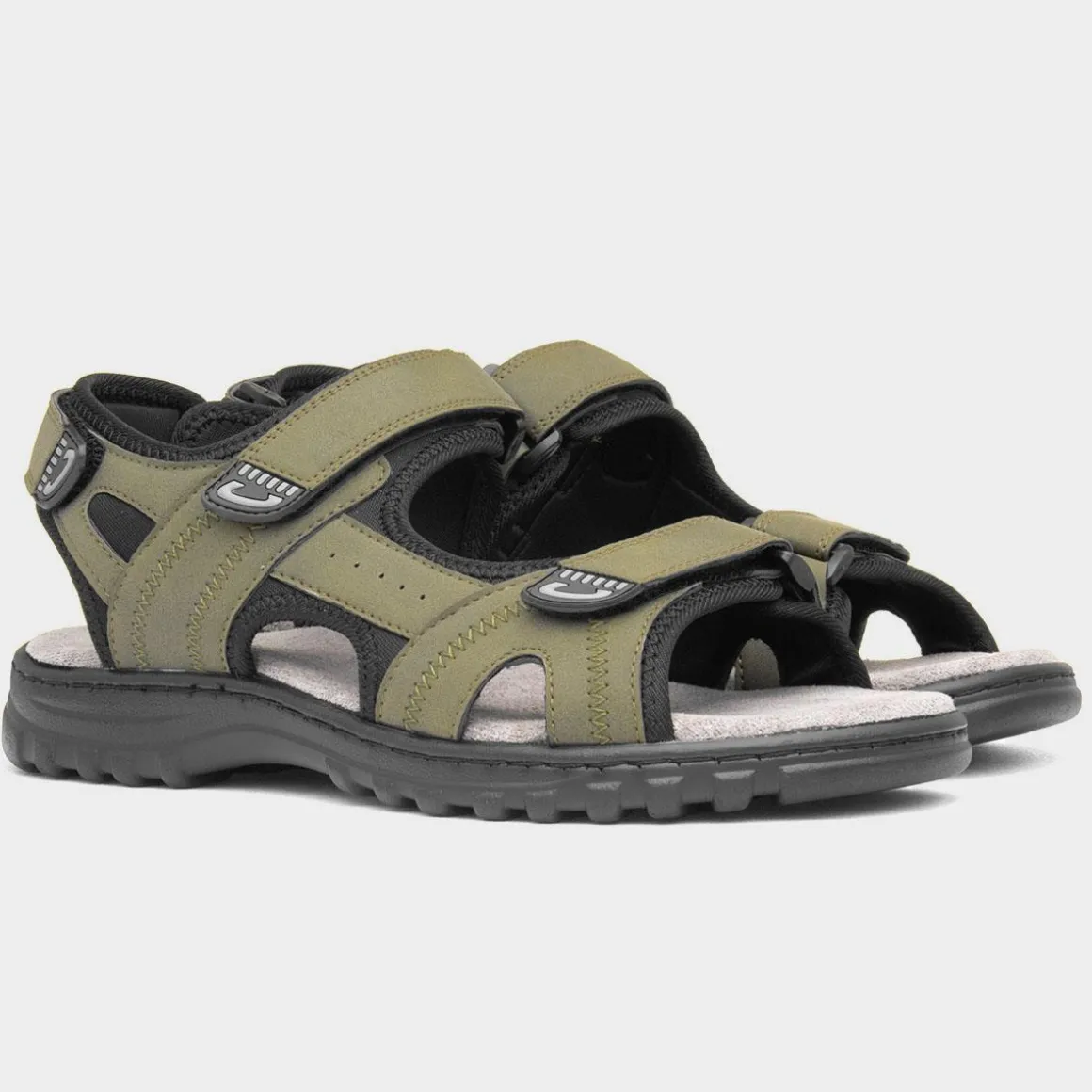 Hobos Edmund Mens Khaki Easy Fasten Sandal