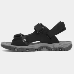 Hobos Elliot Mens Black Easy Fasten Sandals