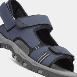 Hobos Elliot Mens Navy Easy Fasten Sandal