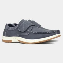 Hobos Elton Mens Blue Easy Fasten Casual Shoe