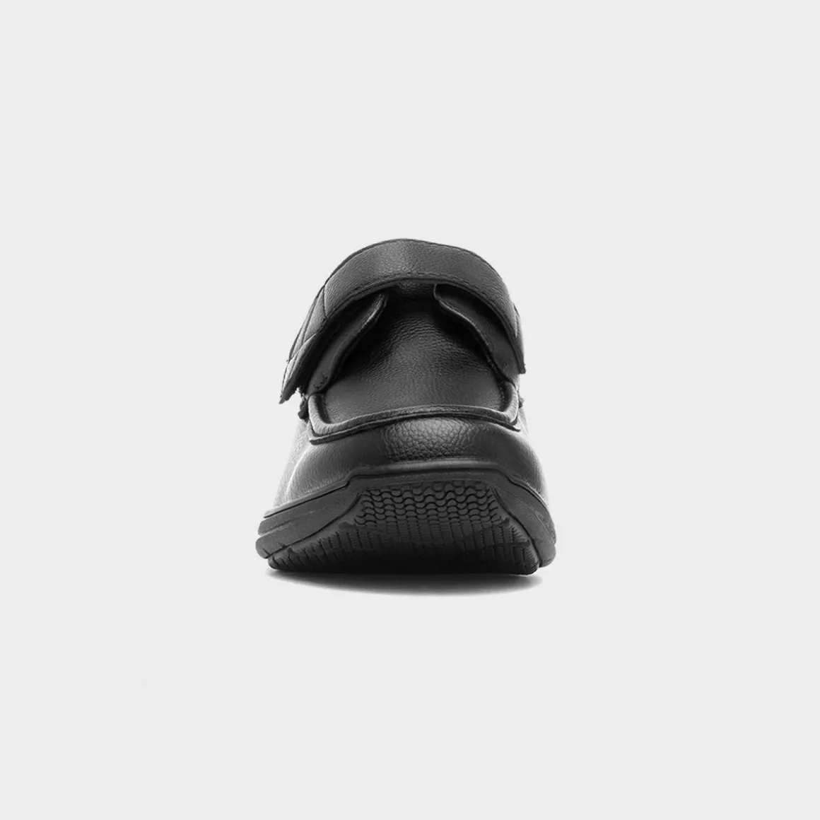 Hobos Ezra Mens Black Easy Fasten Shoe
