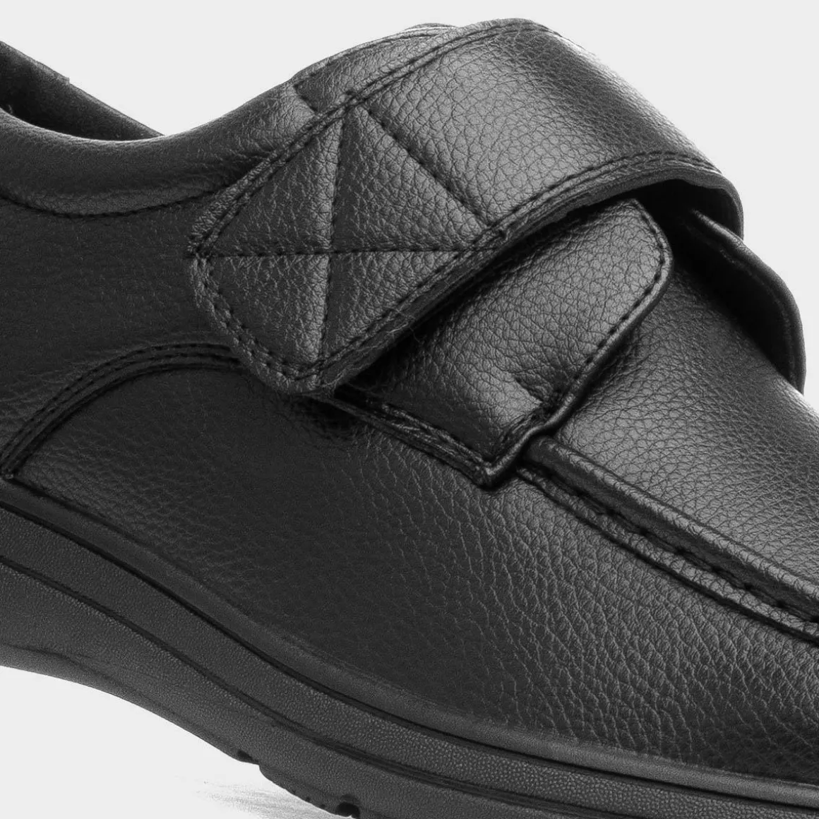 Hobos Ezra Mens Black Easy Fasten Shoe