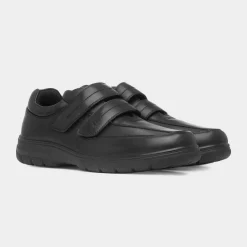 Hobos Hadley Mens Black Easy Fasten Shoe