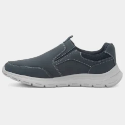 Hobos Henry Mens Navy Slip On Shoe