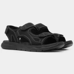 Hobos Hogan Mens Black Easy Fasten Sandal