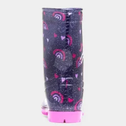 Hurricane Girl's Blue Glitter Unicorn Welly