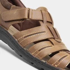 Hush Puppies Albert Mens Tan Leather Sandal