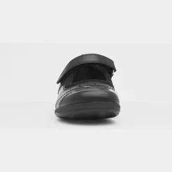 Hush Puppies Amber Girls Black Leather Shoe