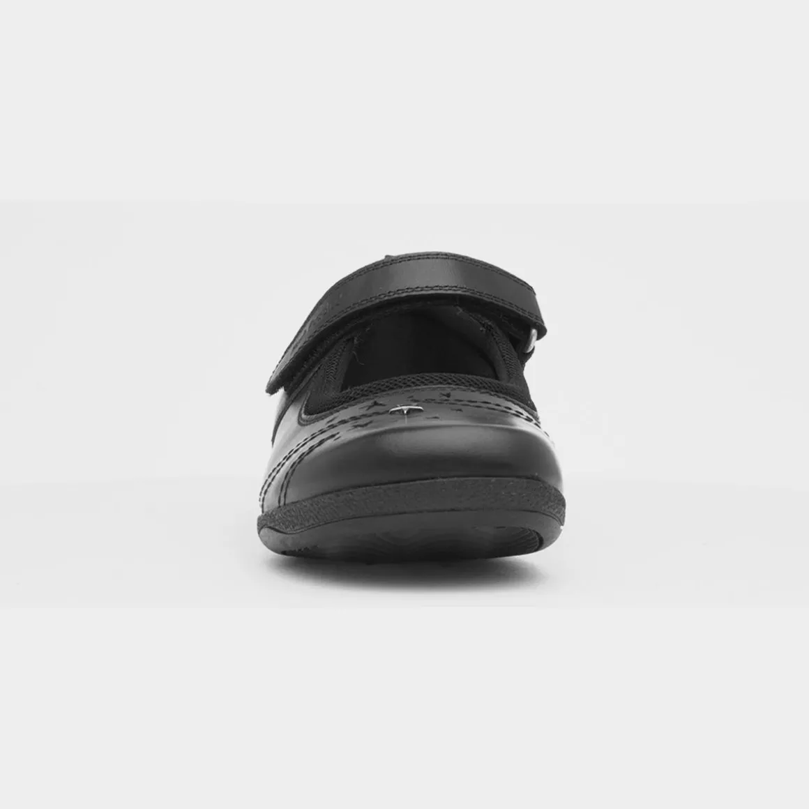 Hush Puppies Amber Girls Black Leather Shoe